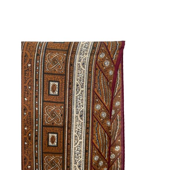 Vintage NWT Echo Silk Scarf Long Rectangular Brown - Picture 6 of 10